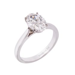 Platinum D Colour Oval Cut Diamond Ring