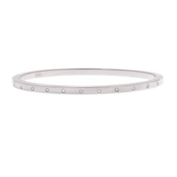 Platinum Bangle with Diamonds