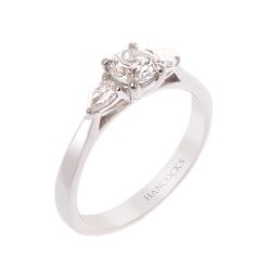 Brilliant Cut Diamonds Trilogy Ring with Pears