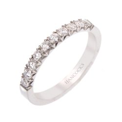 French Cut Diamond Set Wedding Ring
