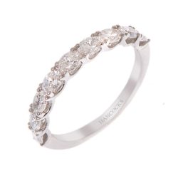 Oval Cut Diamond Set Wedding Ring