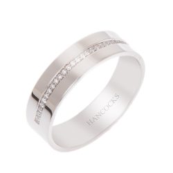 Gents Wedding Ring with Diamonds