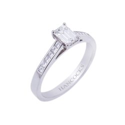 Certificated Emerald Cut Diamond Ring