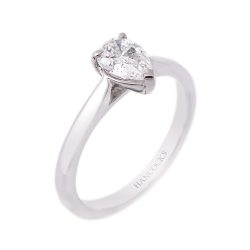 Pear Cut 0.71ct Diamond Ring in Platinum