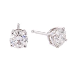 Platinum 1.80ct Diamond Stud Earrings