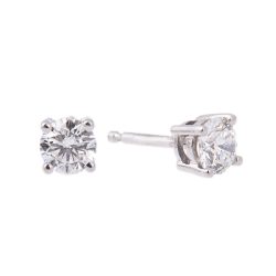 Brilliant Cut Solitaire Diamond Earrings