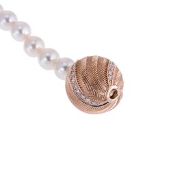 Rose Gold Diamond Set Ball Catch