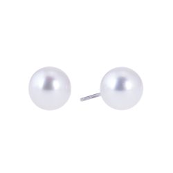 18ct White Gold Pearl Stud Earrings
