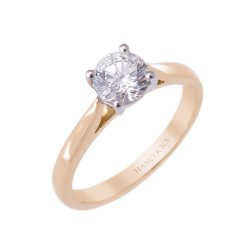 Yellow Gold Brilliant Cut Diamond Single Stone