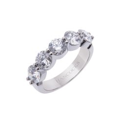 5 Stone Brilliant Cut Diamond Ring