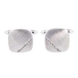 White Gold Diamond Set Cufflinks