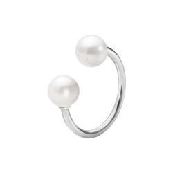 Georg Jensen Moonlight Grapes Sterling Silver and White Pearl Ring