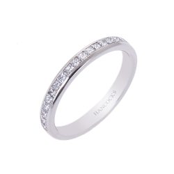 Platinum Channel Set Diamond Wedding Ring