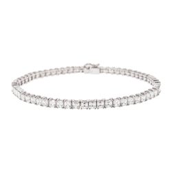 Asscher Cut Diamond Line Bracelet