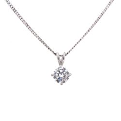 Brilliant Cut Diamond Claw Set Pendant
