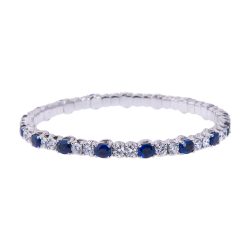 Expandable Sapphire and Diamond Bangle