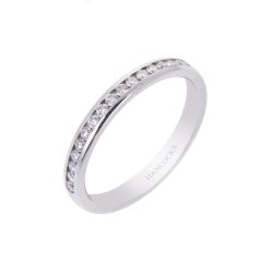 Platinum True Half Channel Set Diamond Ring
