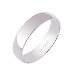 Gents Platinum Polished Wedding Band