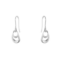 Georg Jensen Offspring silver double drop earhooks