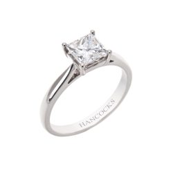 Certificated 1 Carat Princess Cut Diamond Ring