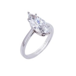 Certificated Marquise Diamond Solitaire Ring