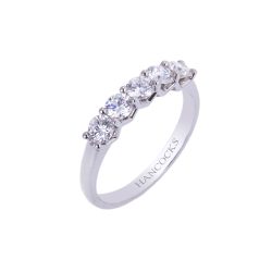 Brilliant Cut Diamond Half Eternity Ring in Platinum