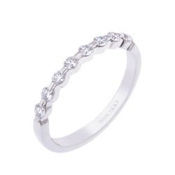 Fine Platinum Ladies Contemporary Diamond Set Wedding Ring