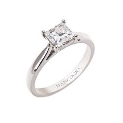 Platinum 0.74ct Princess Cut Diamond Ring