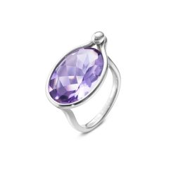 Georg Jensen silver and amethyst Savannah ring