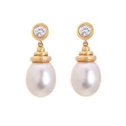 18ct Gold South Sea Pearl Earrings