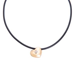 Yellow Gold Diamond Heart Shaped Pendant