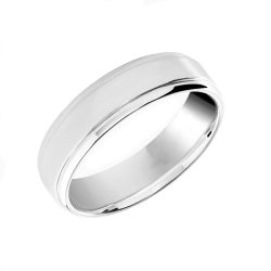 gents platinum satin textured wedding ring
