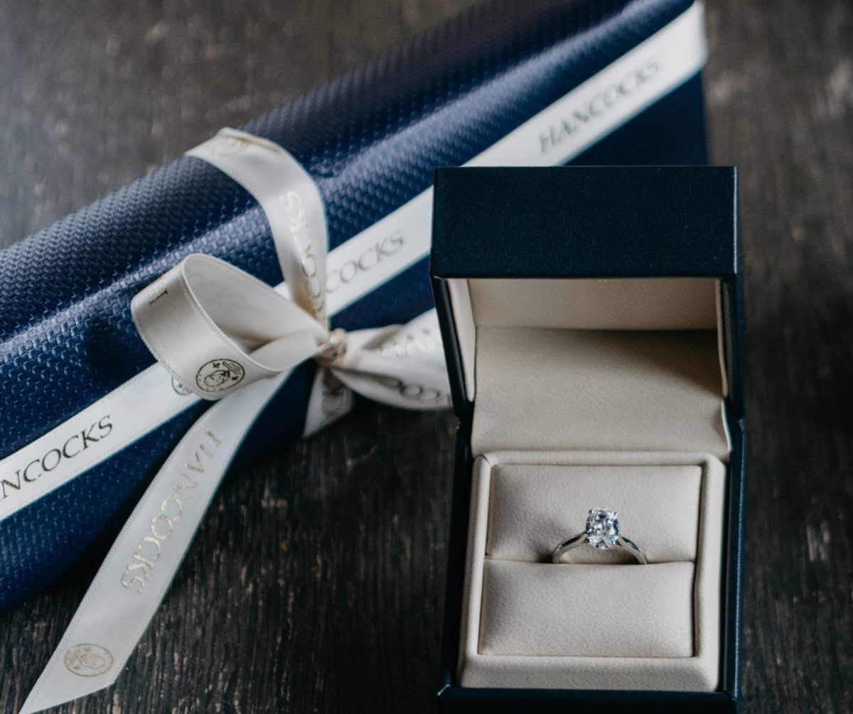 Gift box with engagement ring