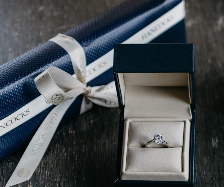 Gift box with engagement ring