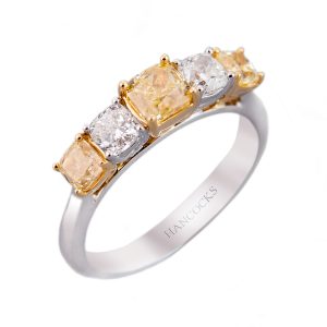 yellow diamond eternity ring