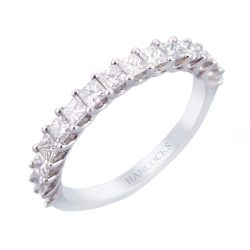 princess cut diamond set wedding band