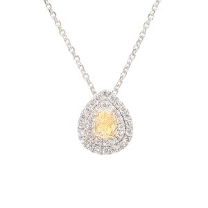 yellow diamond pendant