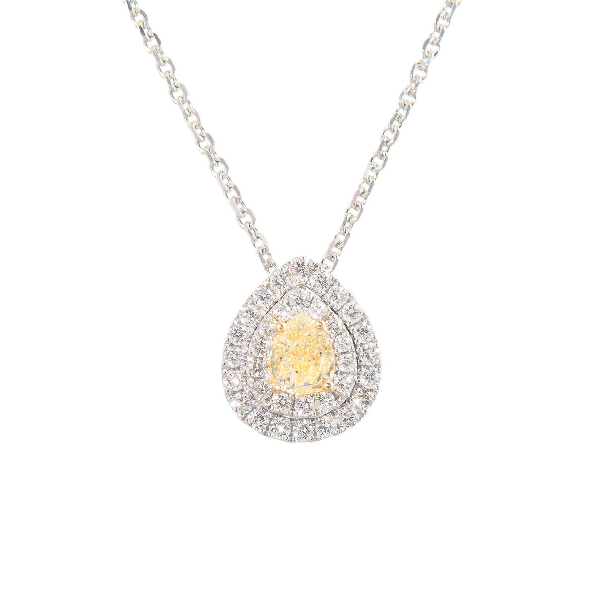 yellow diamond pendant