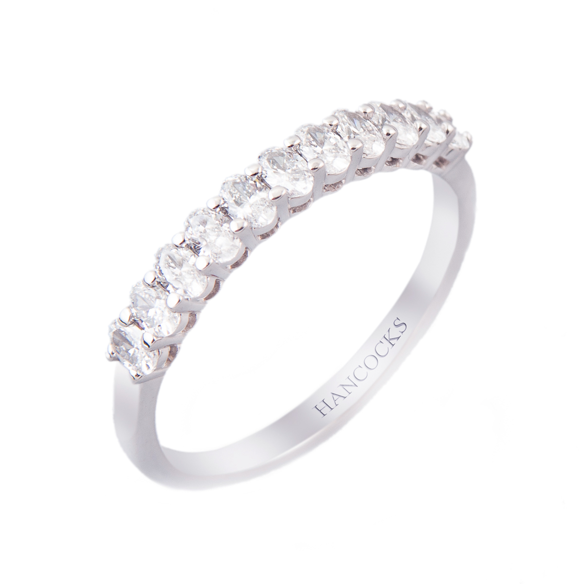 platinum oval cut diamond wedding ring