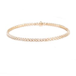 diamond set 3 row bracelet
