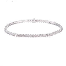 diamond set 3 row bracelet