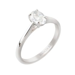 platinum oval cut diamond ring