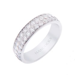 Two Row and Brilliant Cut Diamond Ring