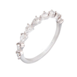 platinum pear cut diamond wedding ring