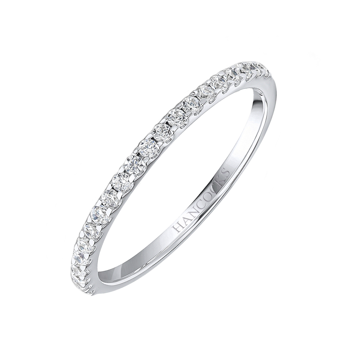platinum ladies diamond set wedding ring