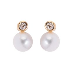 pearl and diamond earrings