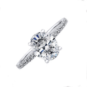 oval cut diamond ring with diamond shoulders