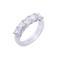 asscher cut diamond eternity ring