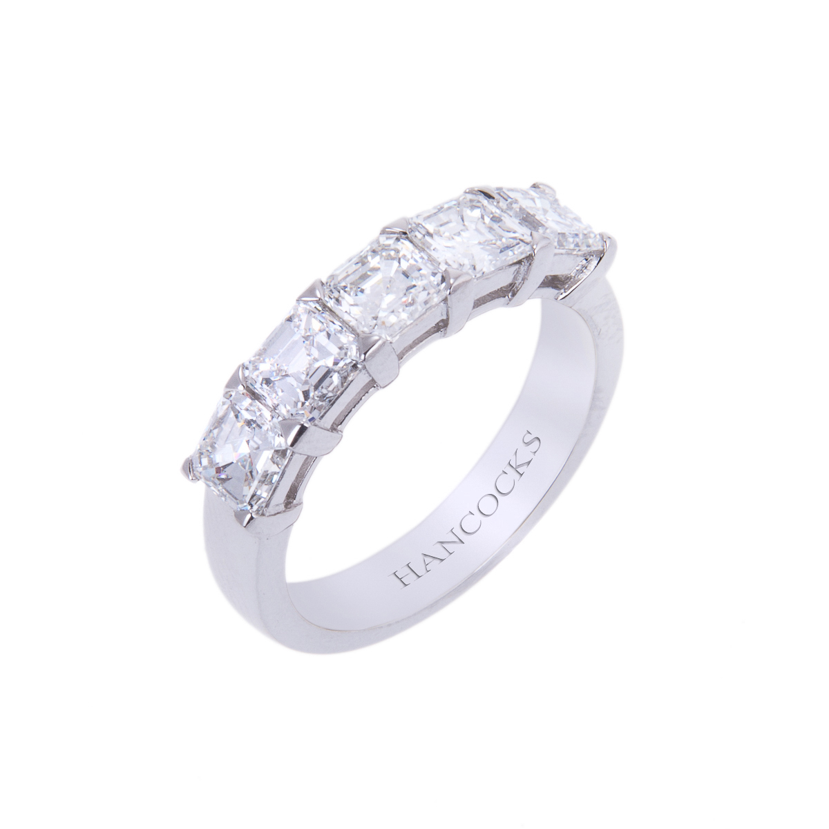 asscher cut diamond eternity ring