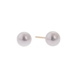 pearl studs with 18ct yellow gold posts